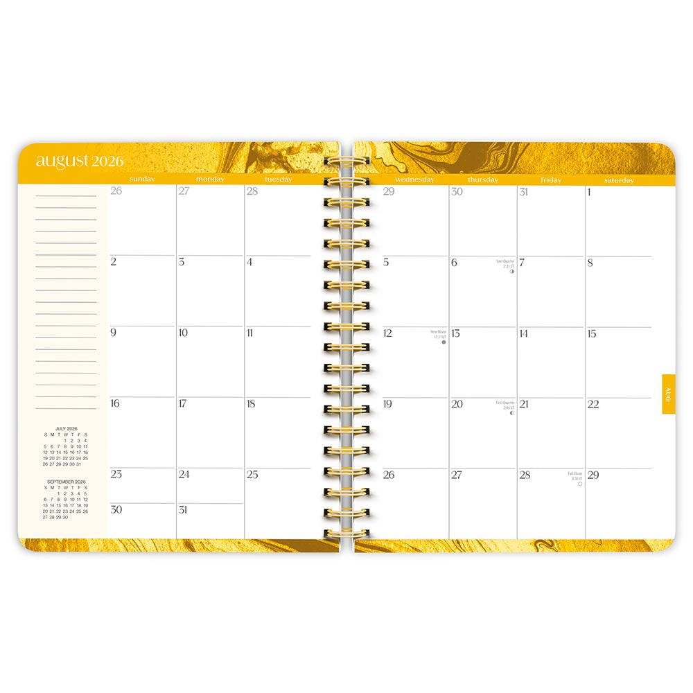 Crackled Blush | 2027 6 x 7.75 Inch 18 Months Weekly Desk Planner | Foil Stamped Cover | July 2026 - December 2027