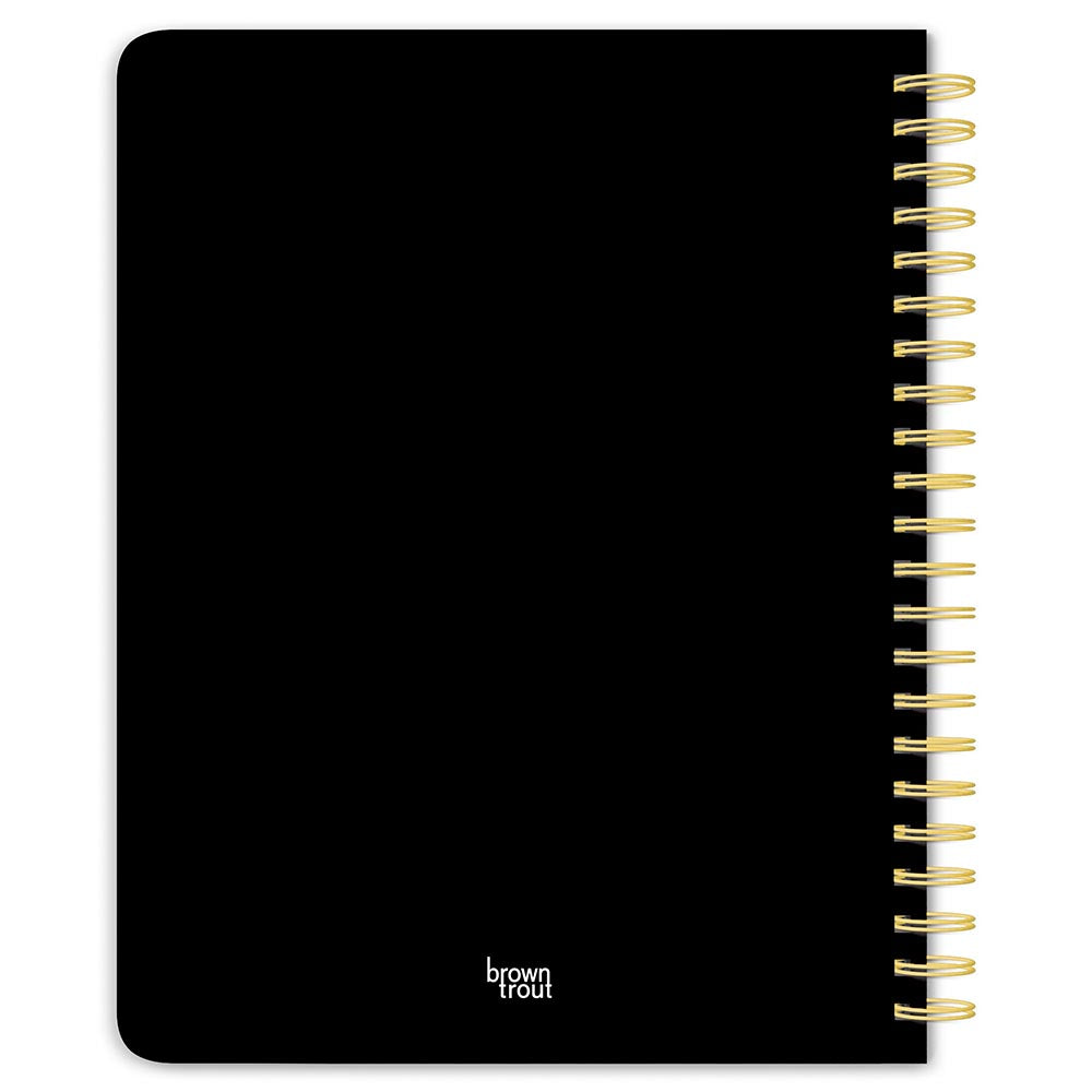Black Solid | 2027 6 x 7.75 Inch Weekly Desk Planner | Foil Stamped Cover