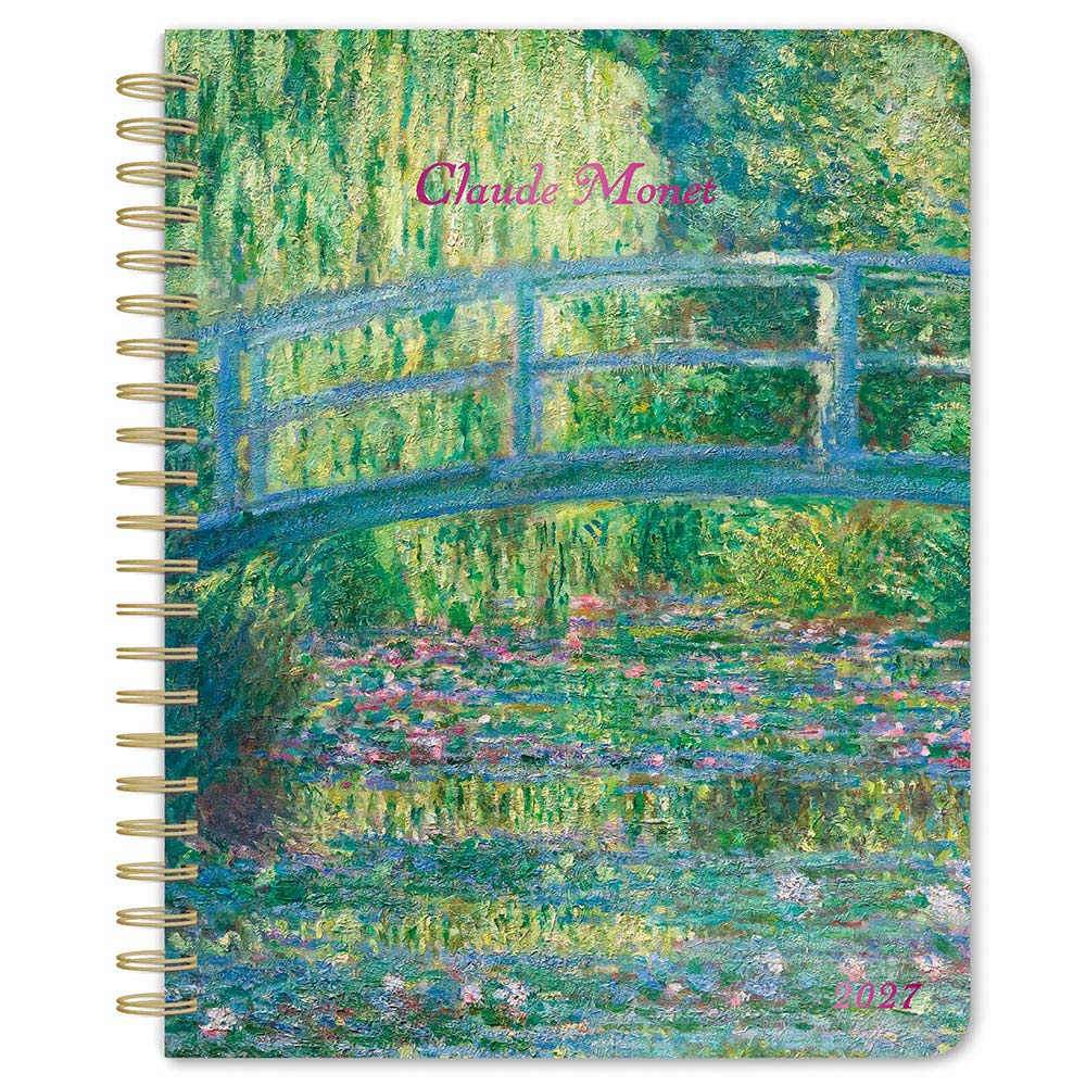 Claude Monet | 2027 6 x 7.75 Inch Weekly Desk Planner | Foil Stamped Cover