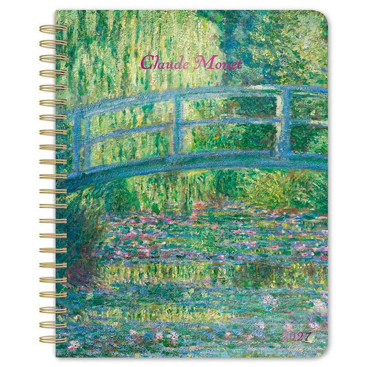 Claude Monet | 2027 6 x 7.75 Inch Weekly Desk Planner | Foil Stamped Cover