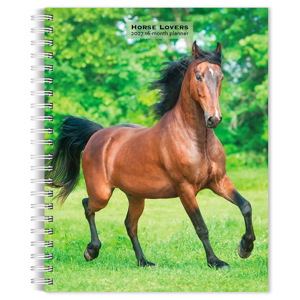 Horse Lovers | 2027 6 x 7.75 Inch Spiral-Bound Wire-O Weekly Engagement Planner Calendar | New Full-Color Image Every Week