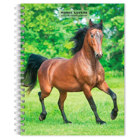Horse Lovers | 2027 6 x 7.75 Inch Spiral-Bound Wire-O Weekly Engagement Planner Calendar | New Full-Color Image Every Week