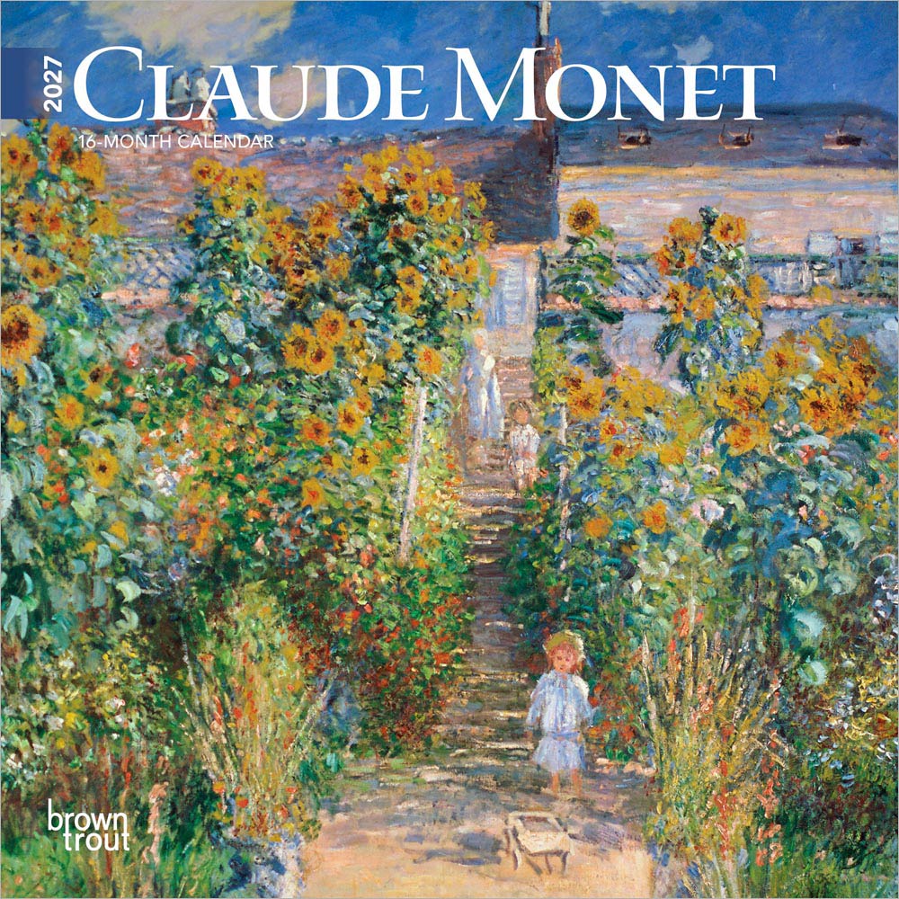 Claude Monet | 2027 7 x 14 Inch (Hanging) Monthly Mini Wall Calendar