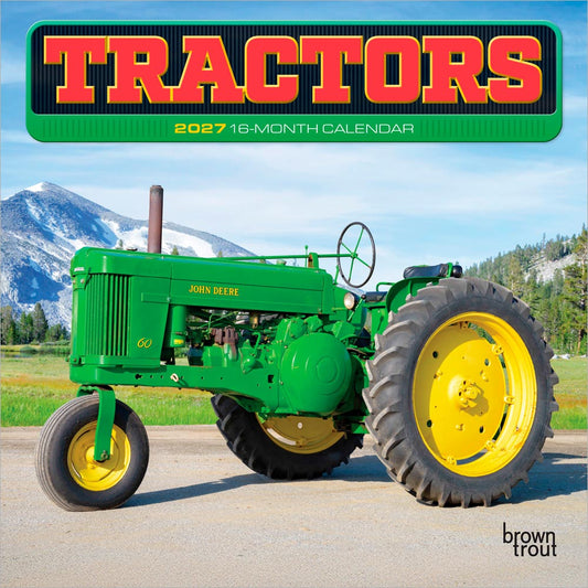 Tractors | 2027 7 x 14 Inch (Hanging) Monthly Mini Wall Calendar