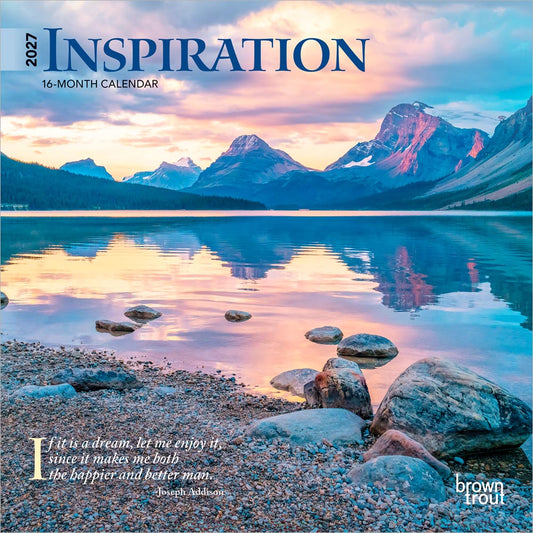Inspiration | 2027 7 x 14 Inch (Hanging) Monthly Mini Wall Calendar
