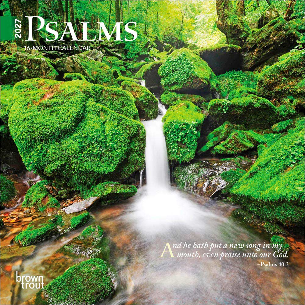 Psalms | 2027 7 x 14 Inch (Hanging) Monthly Mini Wall Calendar