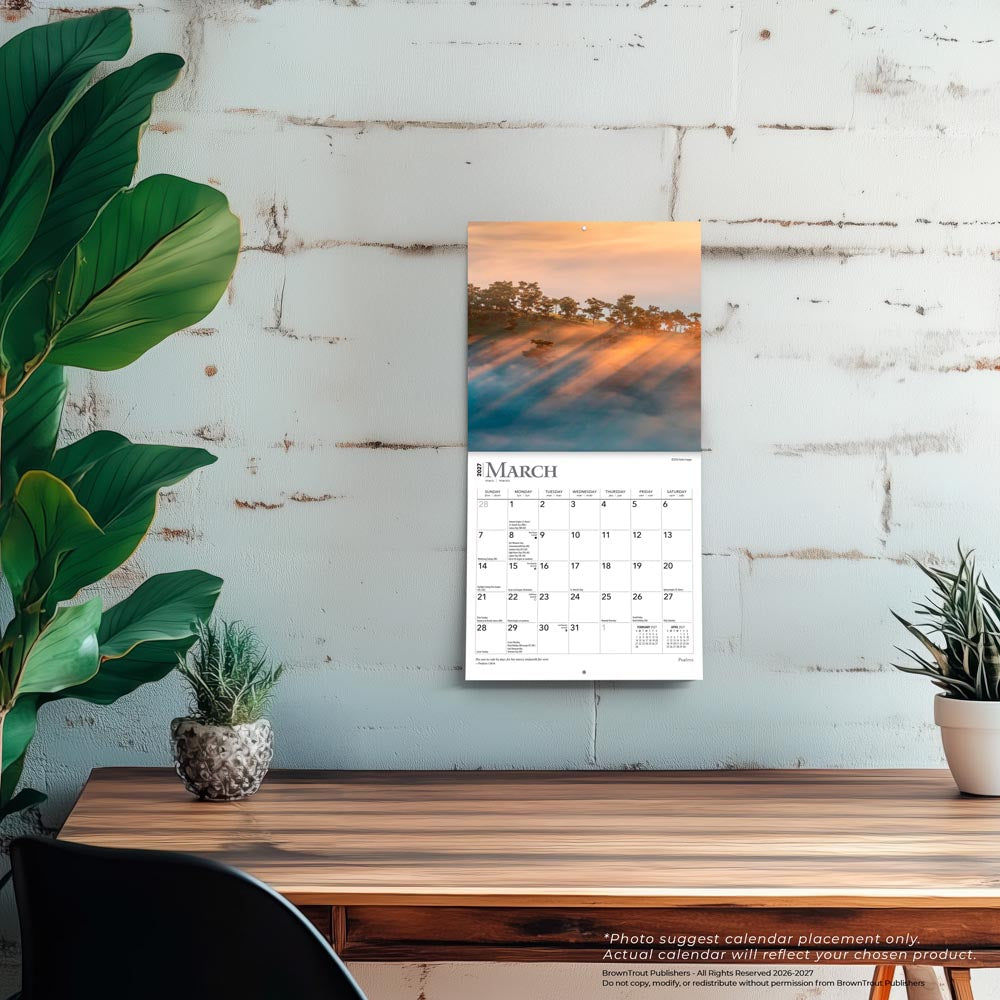 Psalms | 2027 7 x 14 Inch (Hanging) Monthly Mini Wall Calendar