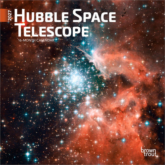 Hubble Space Telescope | 2027 7 x 14 Inch (Hanging) Monthly Mini Wall Calendar