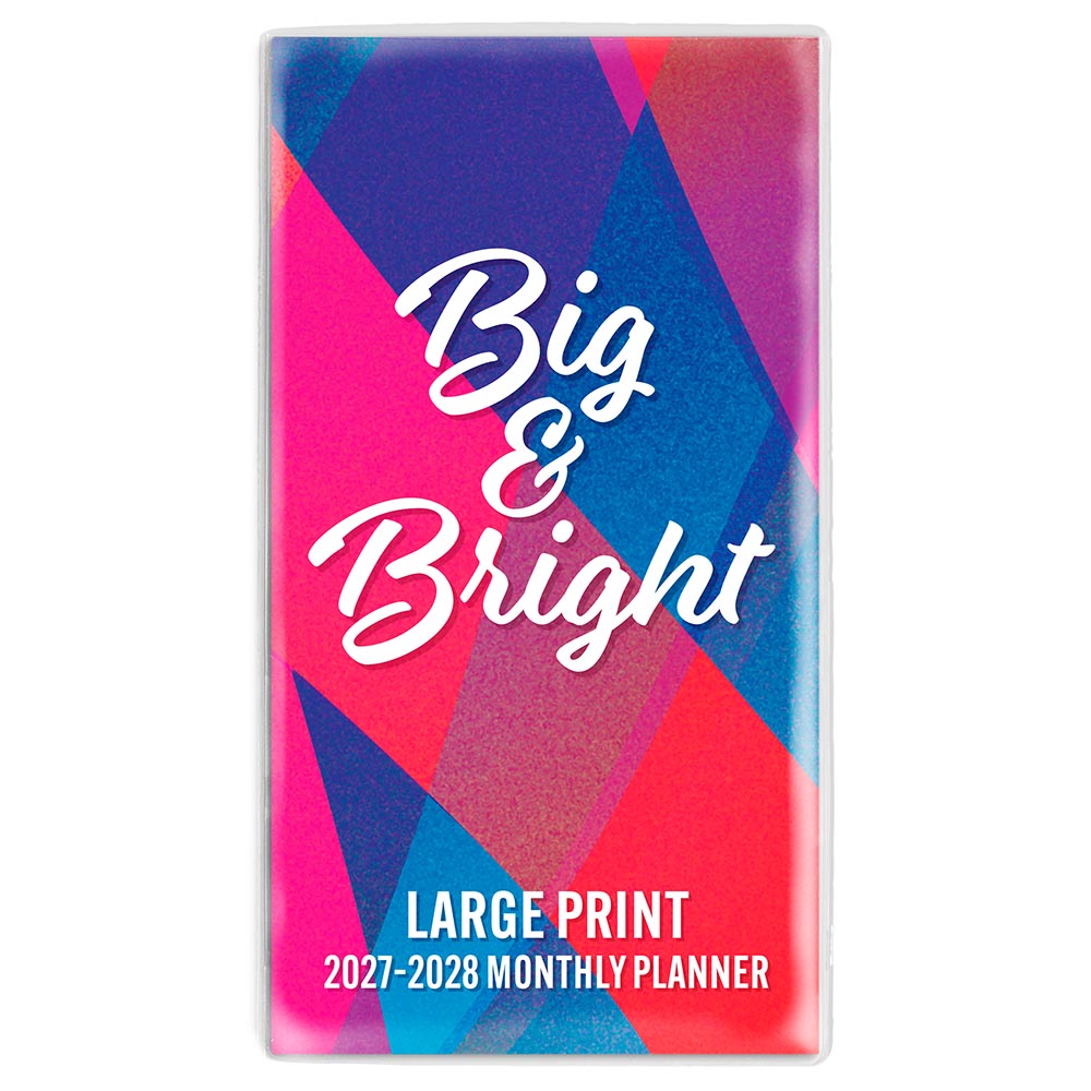 Big & Bright Large Print | 2027-2028 3.5 x 6.5 Inch Two Year Monthly Pocket Planner Calendar