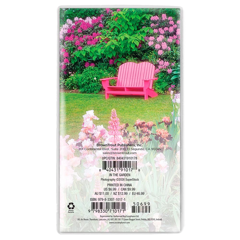 In the Garden | 2027-2028 3.5 x 6.5 Inch Two Year Monthly Pocket Planner Calendar