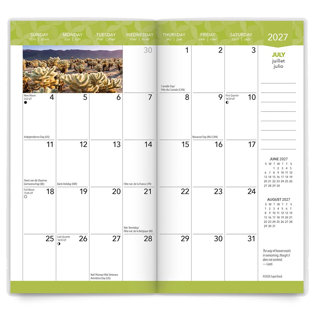 Inspiration | 2027-2028 3.5 x 6.5 Inch Two Year Monthly Pocket Planner Calendar