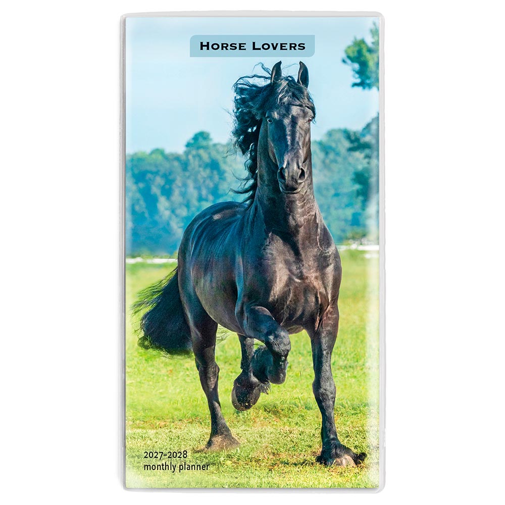 Horse Lovers | 2027-2028 3.5 x 6.5 Inch Two Year Monthly Pocket Planner Calendar