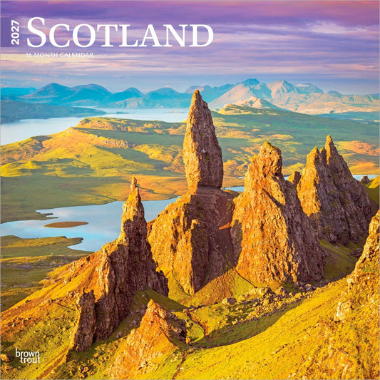 Scotland | 2027 12 x 24 Inch (Hanging) Monthly Square Wall Calendar