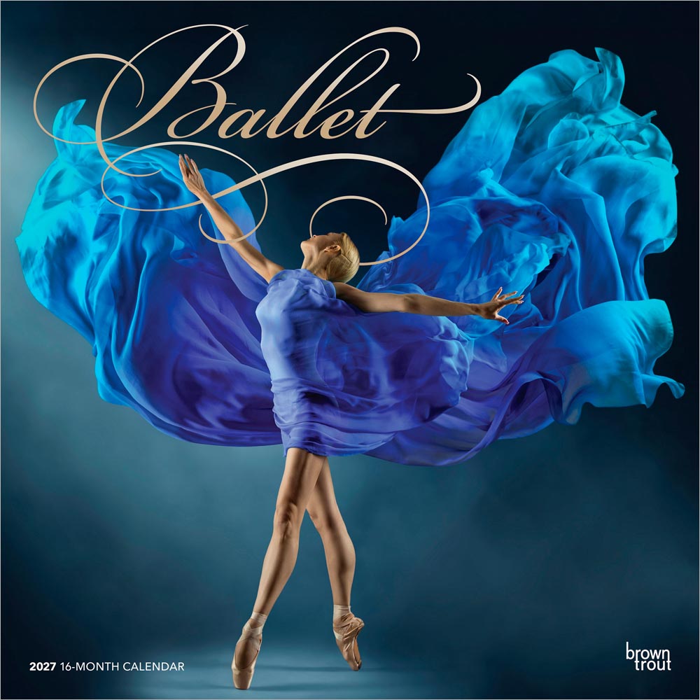 Ballet | 2027 12 x 24 Inch (Hanging) Monthly Square Wall Calendar | Foil Stamped Cover