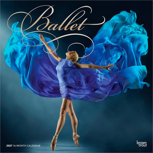Ballet | 2027 12 x 24 Inch (Hanging) Monthly Square Wall Calendar | Foil Stamped Cover