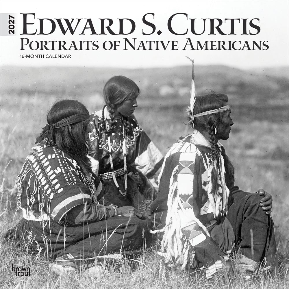 Edward S. Curtis Portraits of Native Americans | 2027 12 x 24 Inch (Hanging) Monthly Square Wall Calendar