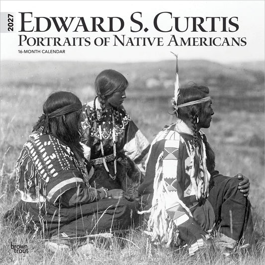 Edward S. Curtis Portraits of Native Americans | 2027 12 x 24 Inch (Hanging) Monthly Square Wall Calendar