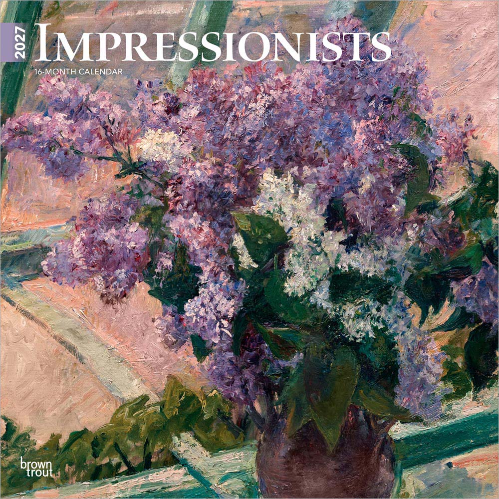 Impressionists | 2027 12 x 24 Inch (Hanging) Monthly Square Wall Calendar