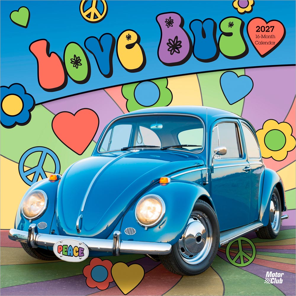 Love Bug | 2027 12 x 24 Inch (Hanging) Monthly Square Wall Calendar
