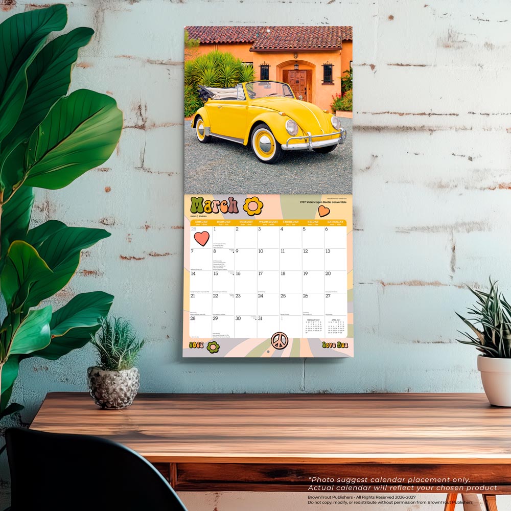 Love Bug | 2027 12 x 24 Inch (Hanging) Monthly Square Wall Calendar