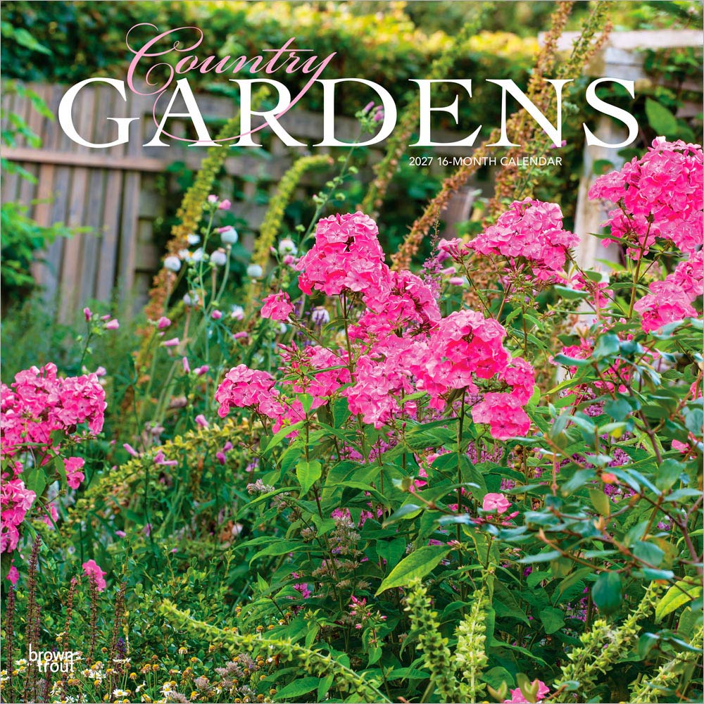 Country Gardens | 2027 12 x 24 Inch (Hanging) Monthly Square Wall Calendar