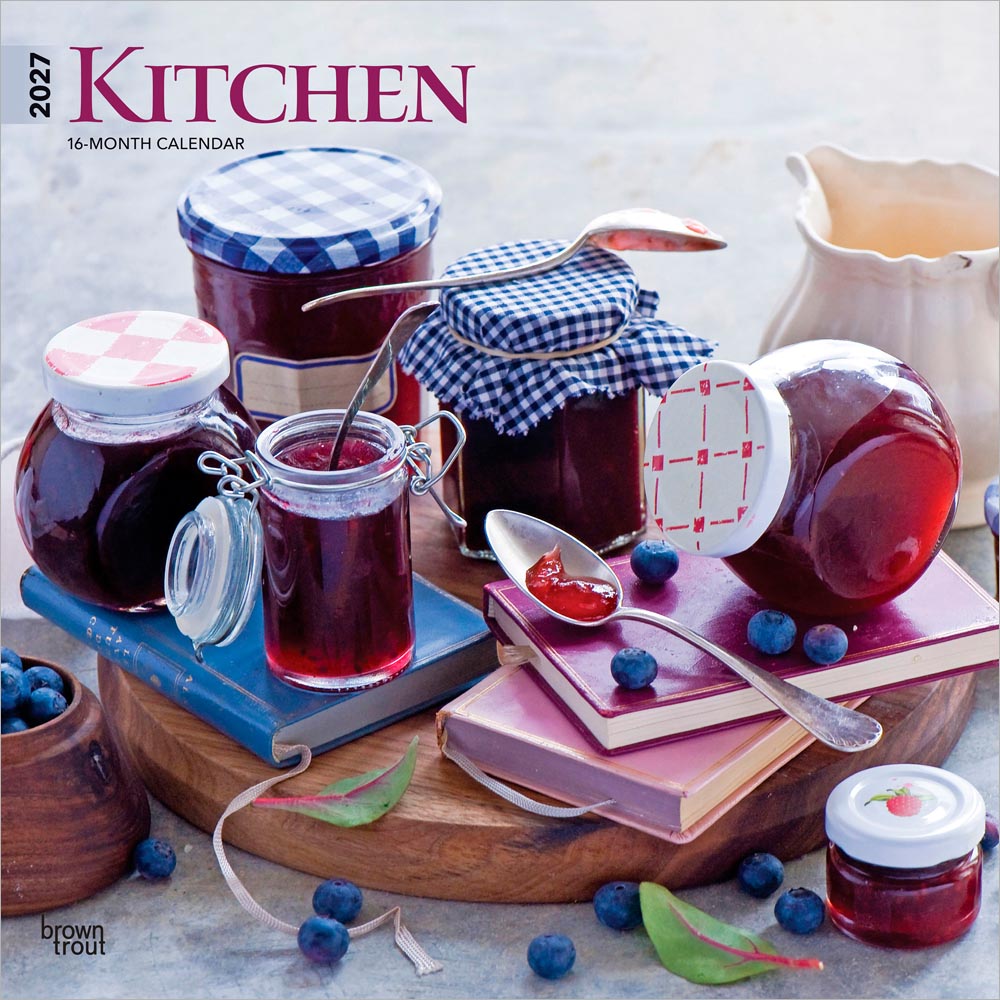 Kitchen | 2027 12 x 24 Inch (Hanging) Monthly Square Wall Calendar
