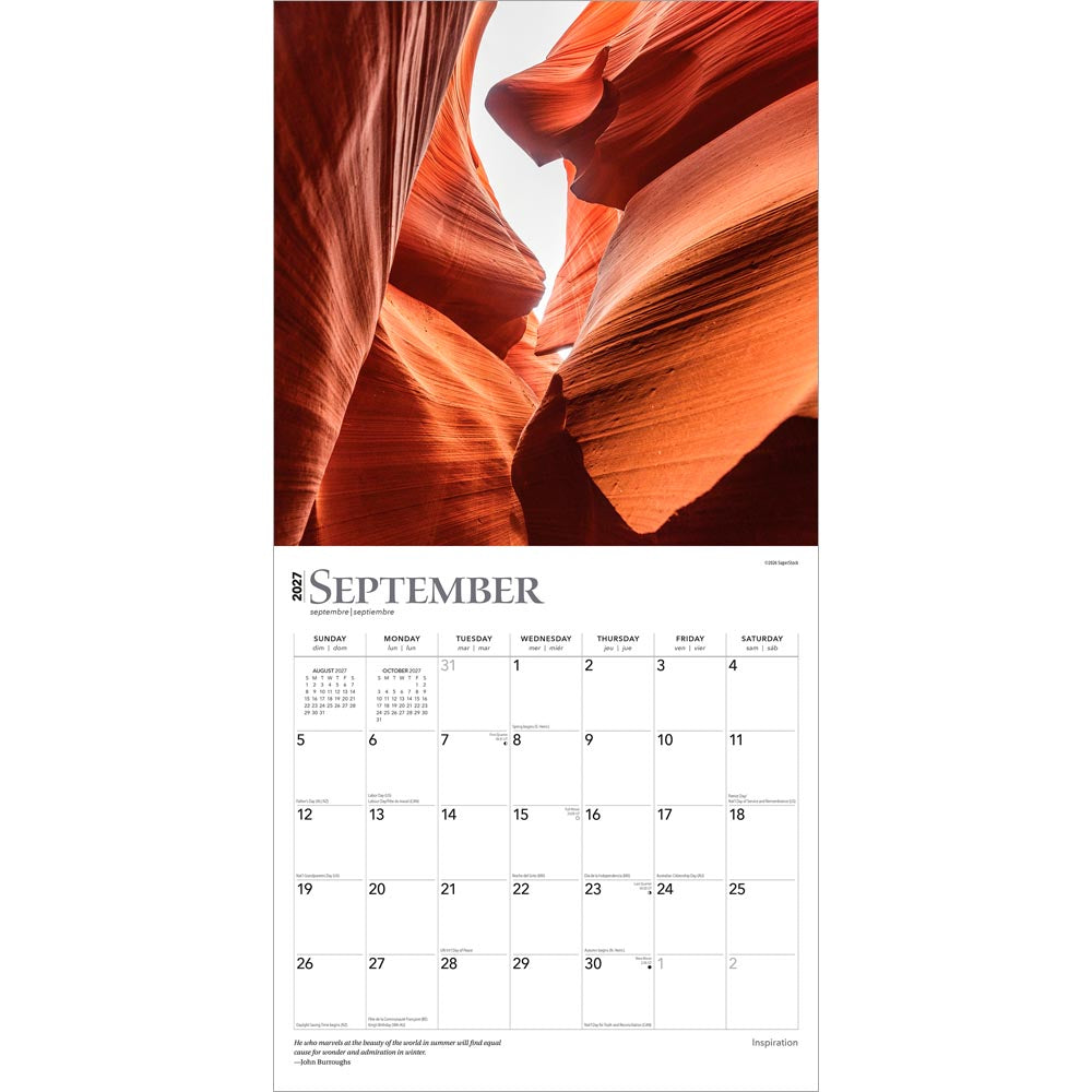 Inspiration | 2027 12 x 24 Inch (Hanging) Monthly Square Wall Calendar | Foil Stamped Cover