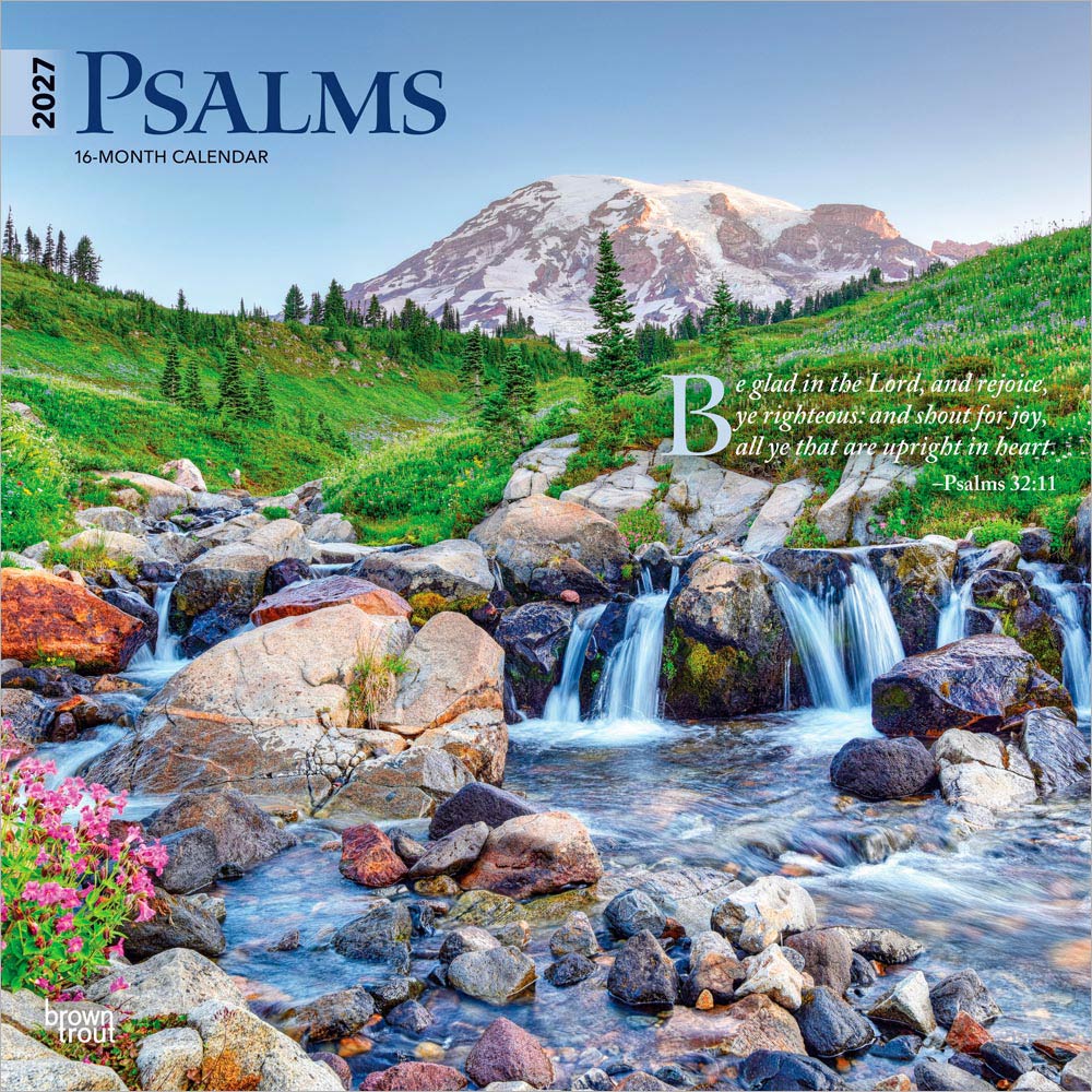 Psalms | 2027 12 x 24 Inch (Hanging) Monthly Square Wall Calendar