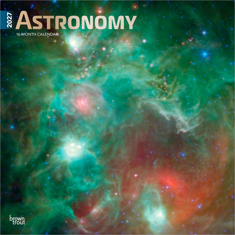 Astronomy | 2027 12 x 24 Inch (Hanging) Monthly Square Wall Calendar | Foil Stamped Cover