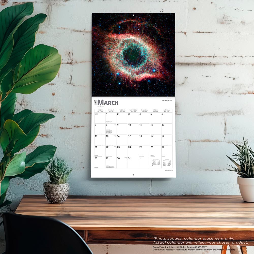 Astronomy | 2027 12 x 24 Inch (Hanging) Monthly Square Wall Calendar | Foil Stamped Cover