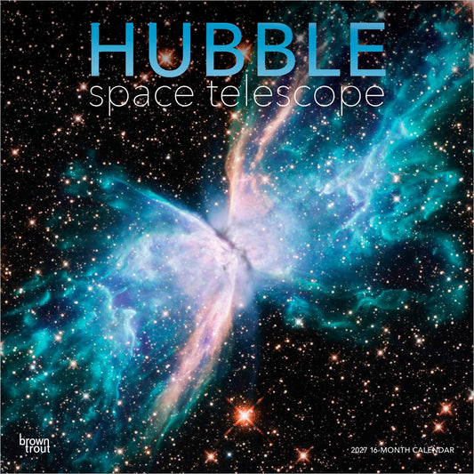 Hubble Space Telescope | 2027 12 x 24 Inch (Hanging) Monthly Square Wall Calendar | Foil Stamped Cover