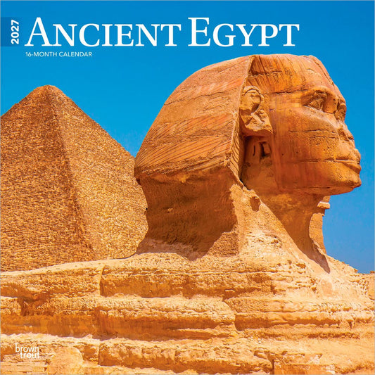 Ancient Egypt | 2027 12 x 24 Inch (Hanging) Monthly Square Wall Calendar