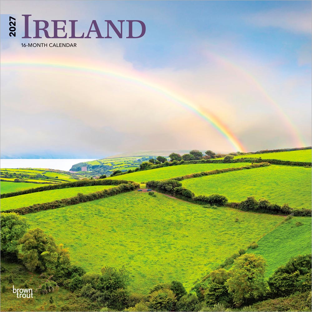 Ireland | 2027 12 x 24 Inch (Hanging) Monthly Square Wall Calendar