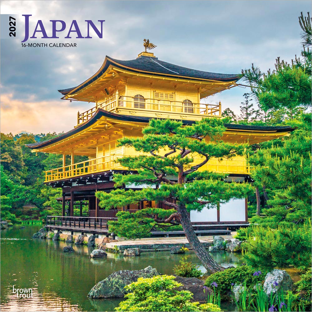 Japan | 2027 12 x 24 Inch (Hanging) Monthly Square Wall Calendar