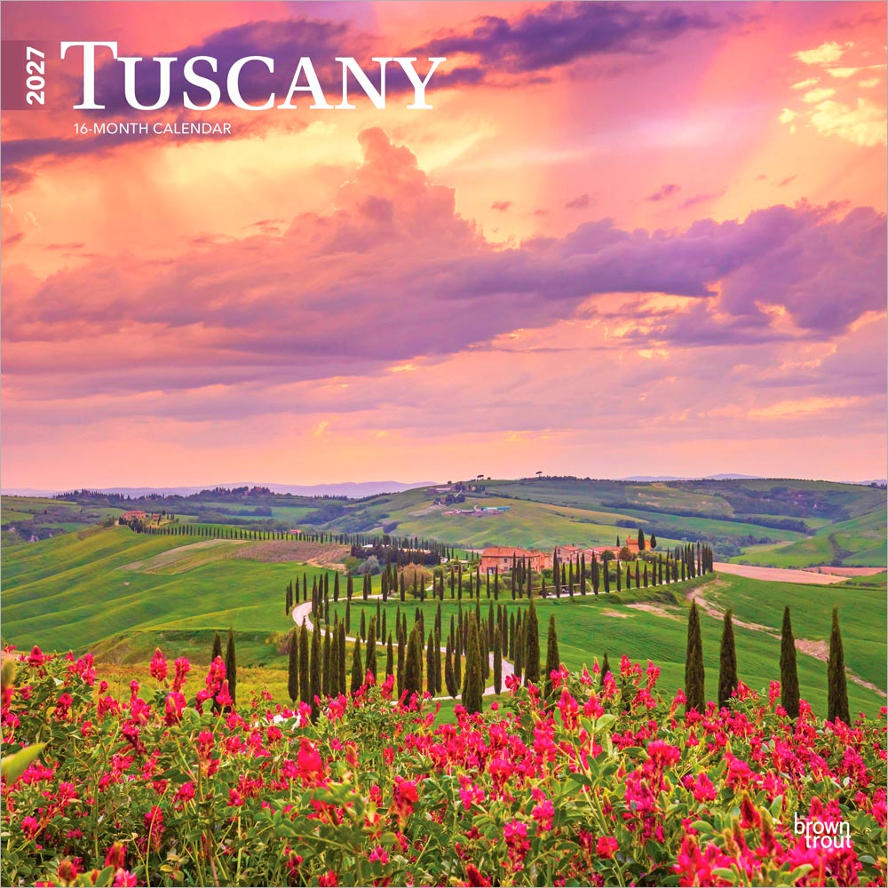 Tuscany | 2027 12 x 24 Inch (Hanging) Monthly Square Wall Calendar