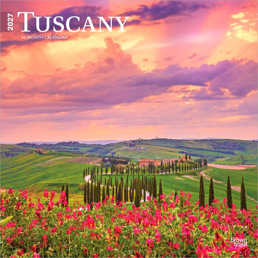 Tuscany | 2027 12 x 24 Inch (Hanging) Monthly Square Wall Calendar