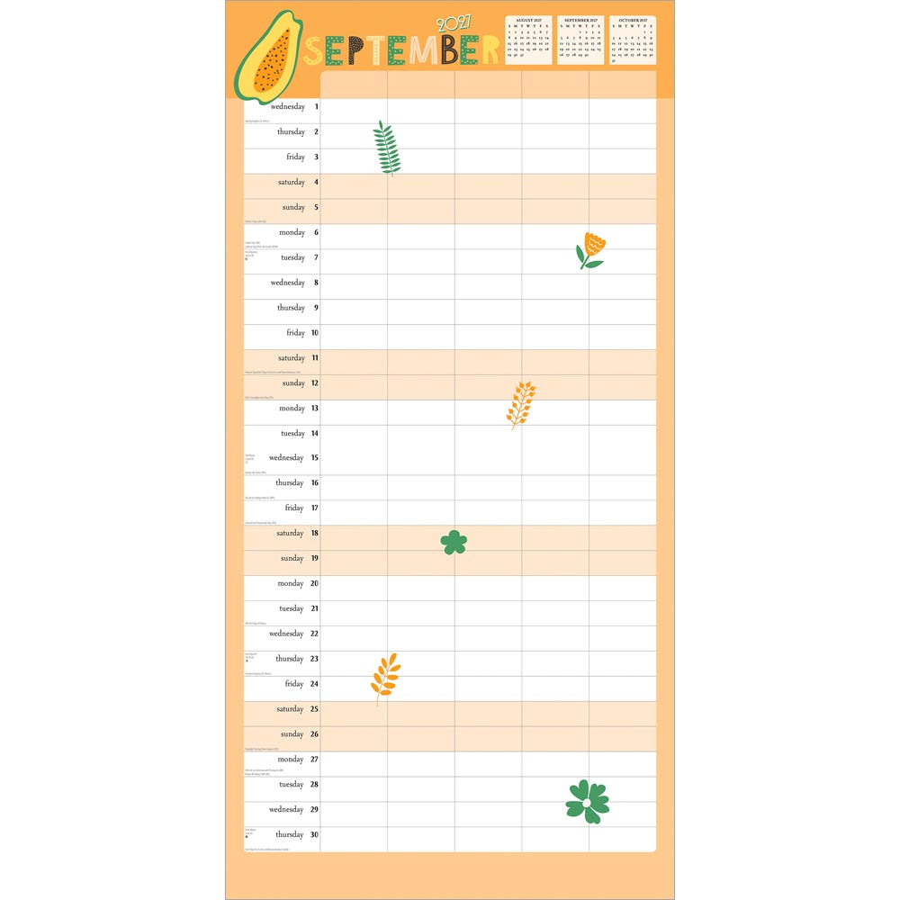 The Very Busy Family Organizer | 2027 12 x 24 Inch (Hanging) Monthly Square Wall Calendar | Matte Paper and Sticker Sheet