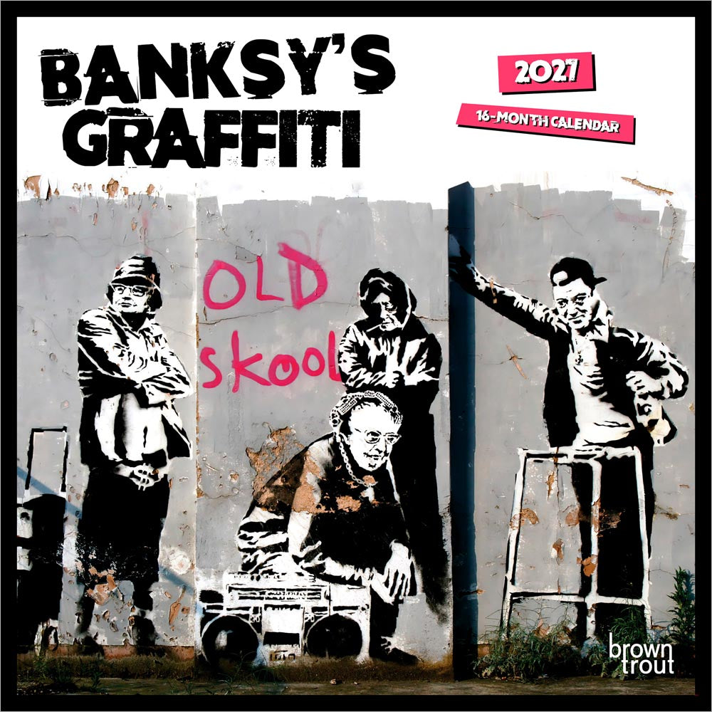 Banksy's Graffiti OFFICIAL | 2027 7 x 14 Inch (Hanging) Monthly Mini Wall Calendar