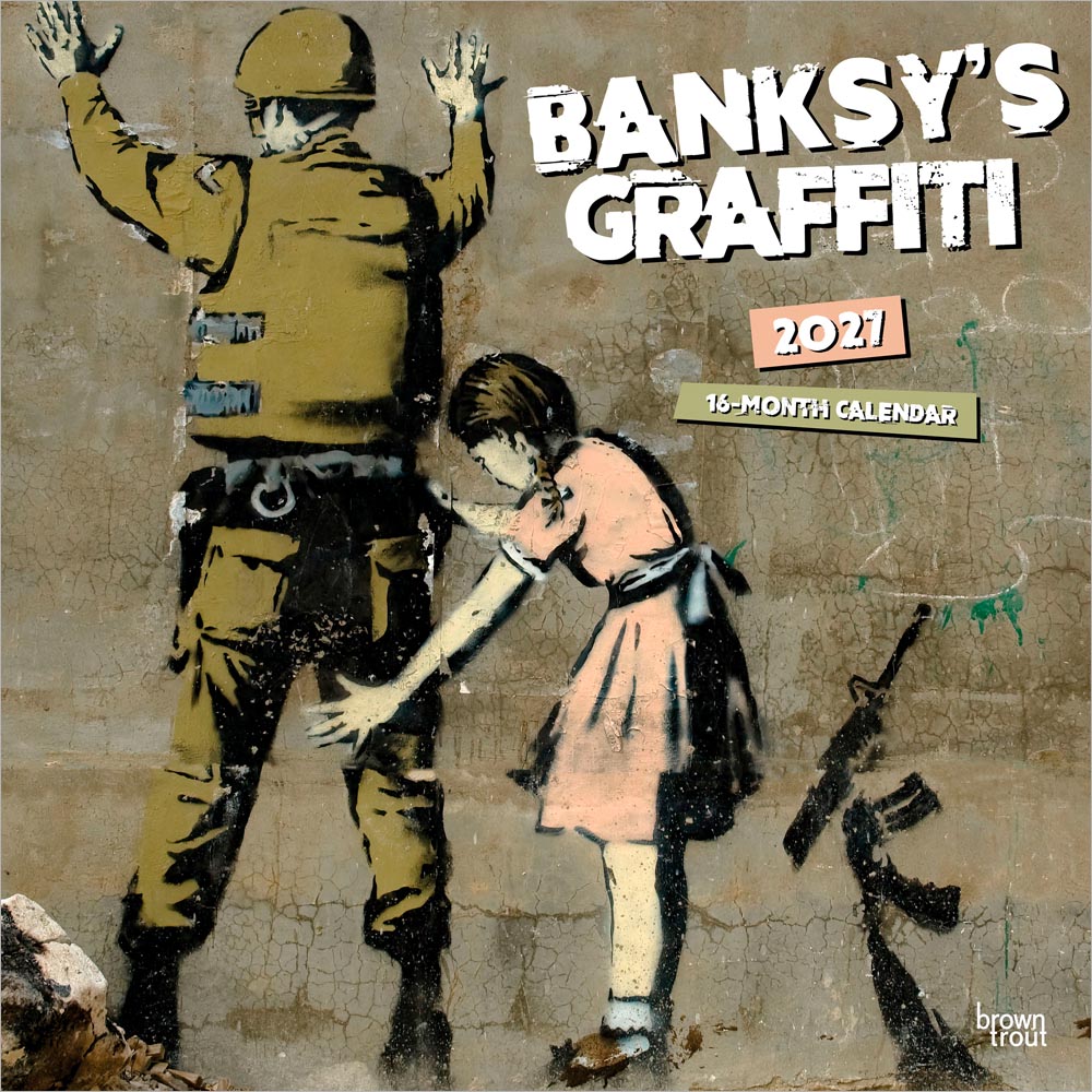 Banksy's Graffiti OFFICIAL | 2027 12 x 24 Inch (Hanging) Monthly Square Wall Calendar