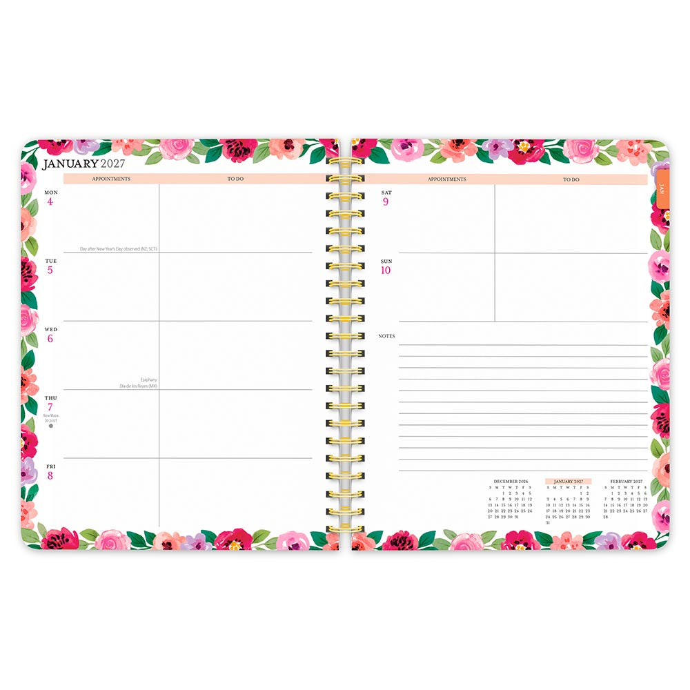 Bonnie Marcus OFFICIAL | 2027 6 x 7.75 Inch Weekly Desk Planner | Foil Stamped Cover