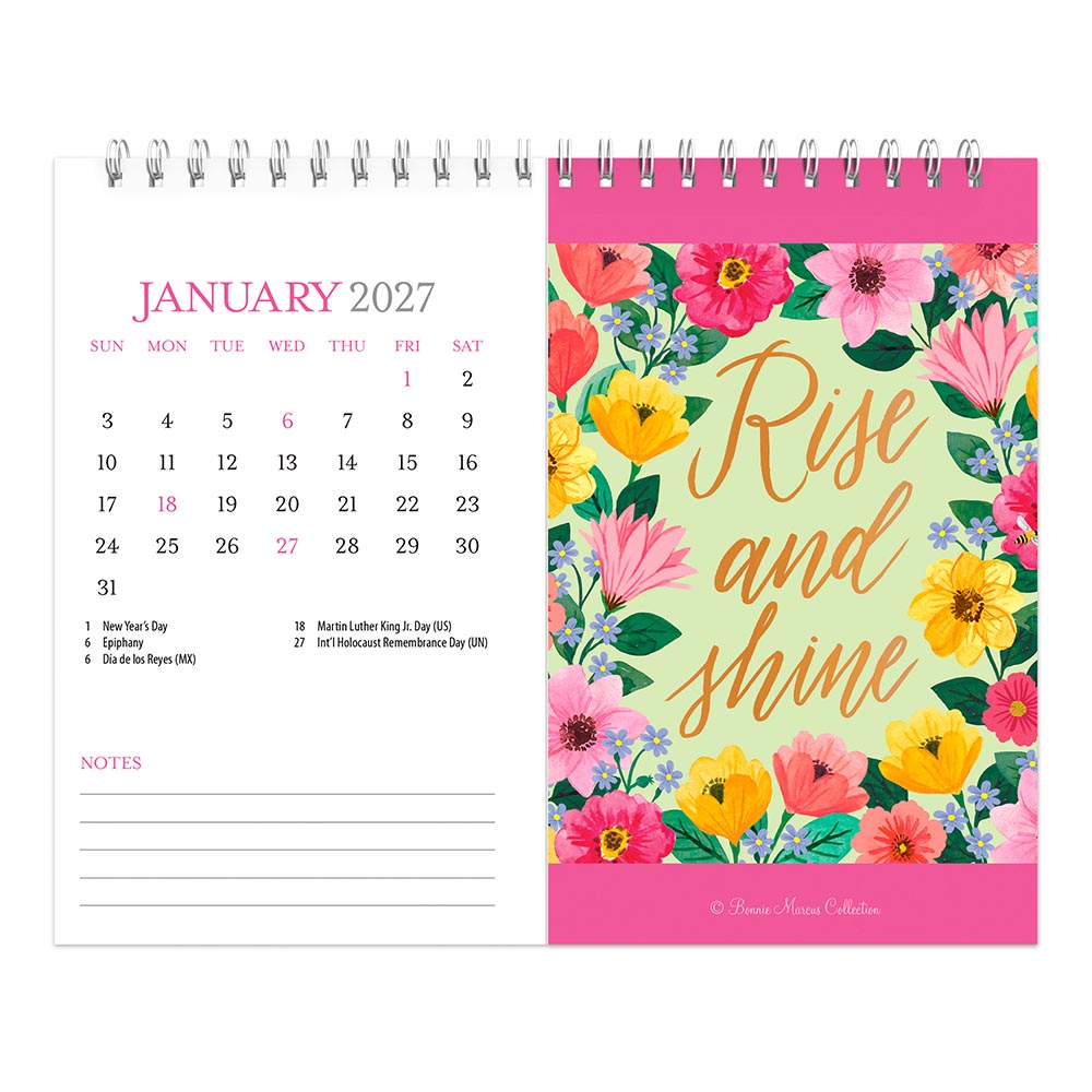 Bonnie Marcus OFFICIAL | 2027 7.5 x 6 Inch Monthly Double-View Easel Desk Calendar