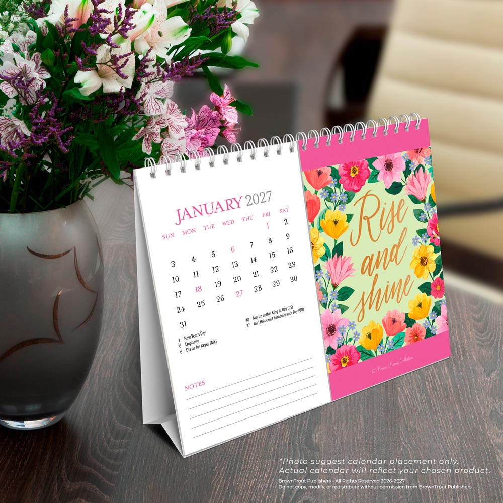 Bonnie Marcus OFFICIAL | 2027 7.5 x 6 Inch Monthly Double-View Easel Desk Calendar