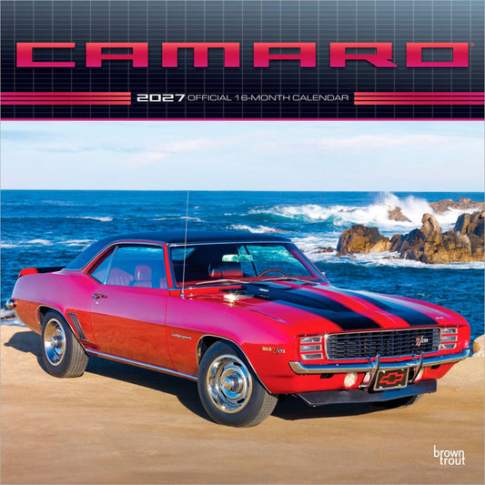Camaro OFFICIAL | 2027 12 x 24 Inch (Hanging) Monthly Square Wall Calendar