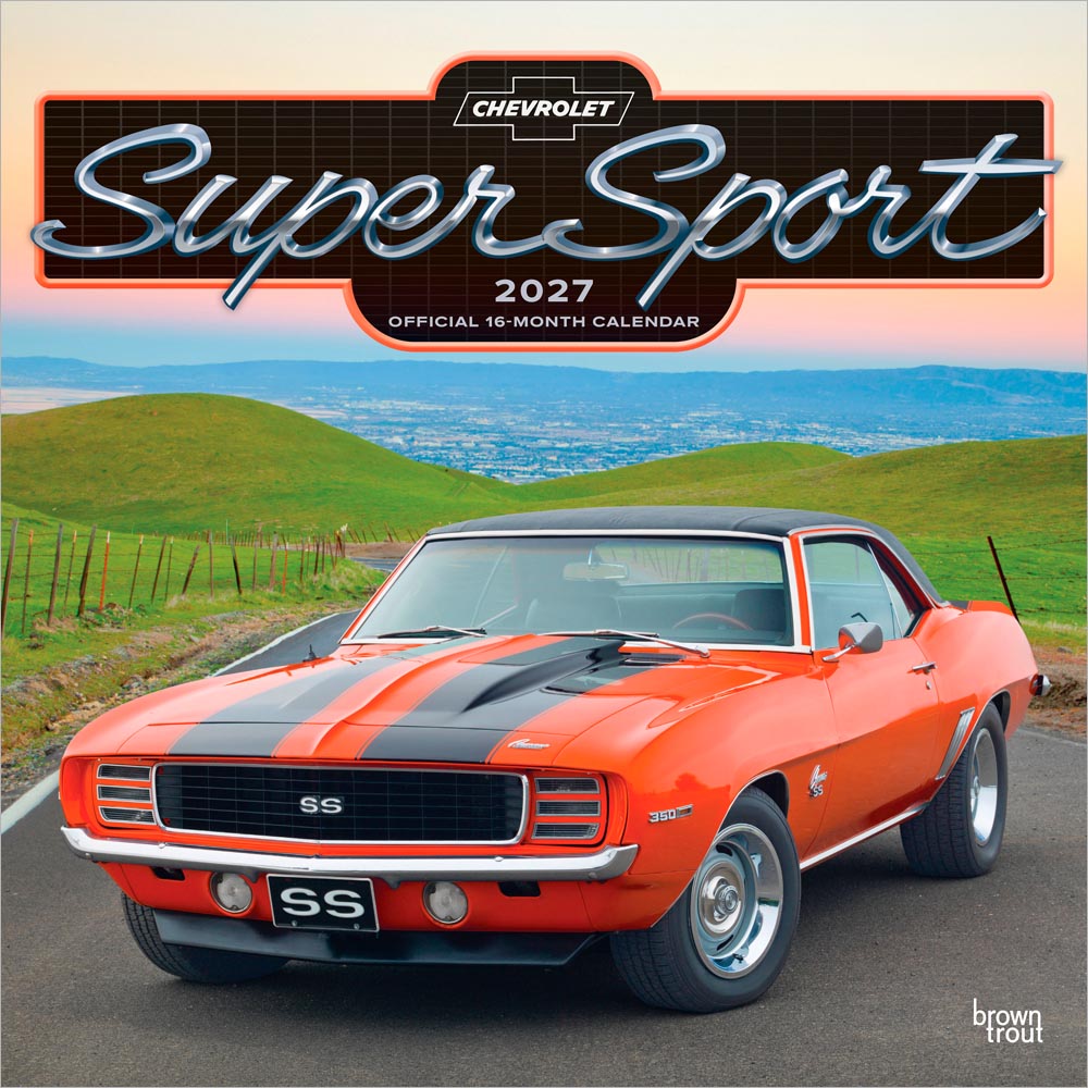 Chevy Super Sport OFFICIAL | 2027 12 x 24 Inch (Hanging) Monthly Square Wall Calendar
