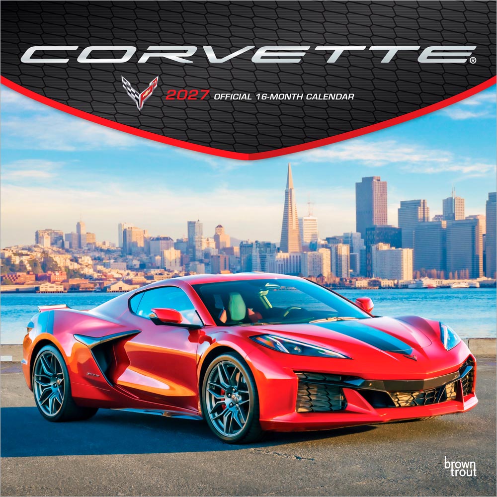 Corvette OFFICIAL | 2027 12 x 24 Inch (Hanging) Monthly Square Wall Calendar