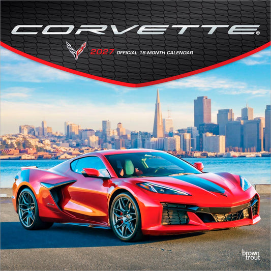 Corvette OFFICIAL | 2027 12 x 24 Inch (Hanging) Monthly Square Wall Calendar