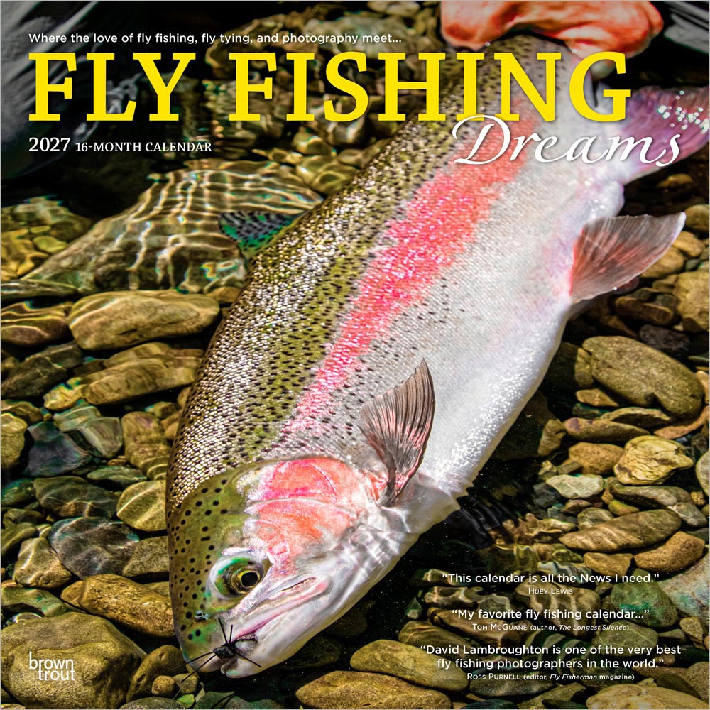 Fly Fishing Dreams OFFICIAL | 2027 12 x 24 Inch (Hanging) Monthly Square Wall Calendar