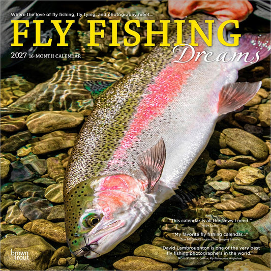 Fly Fishing Dreams OFFICIAL | 2027 12 x 24 Inch (Hanging) Monthly Square Wall Calendar