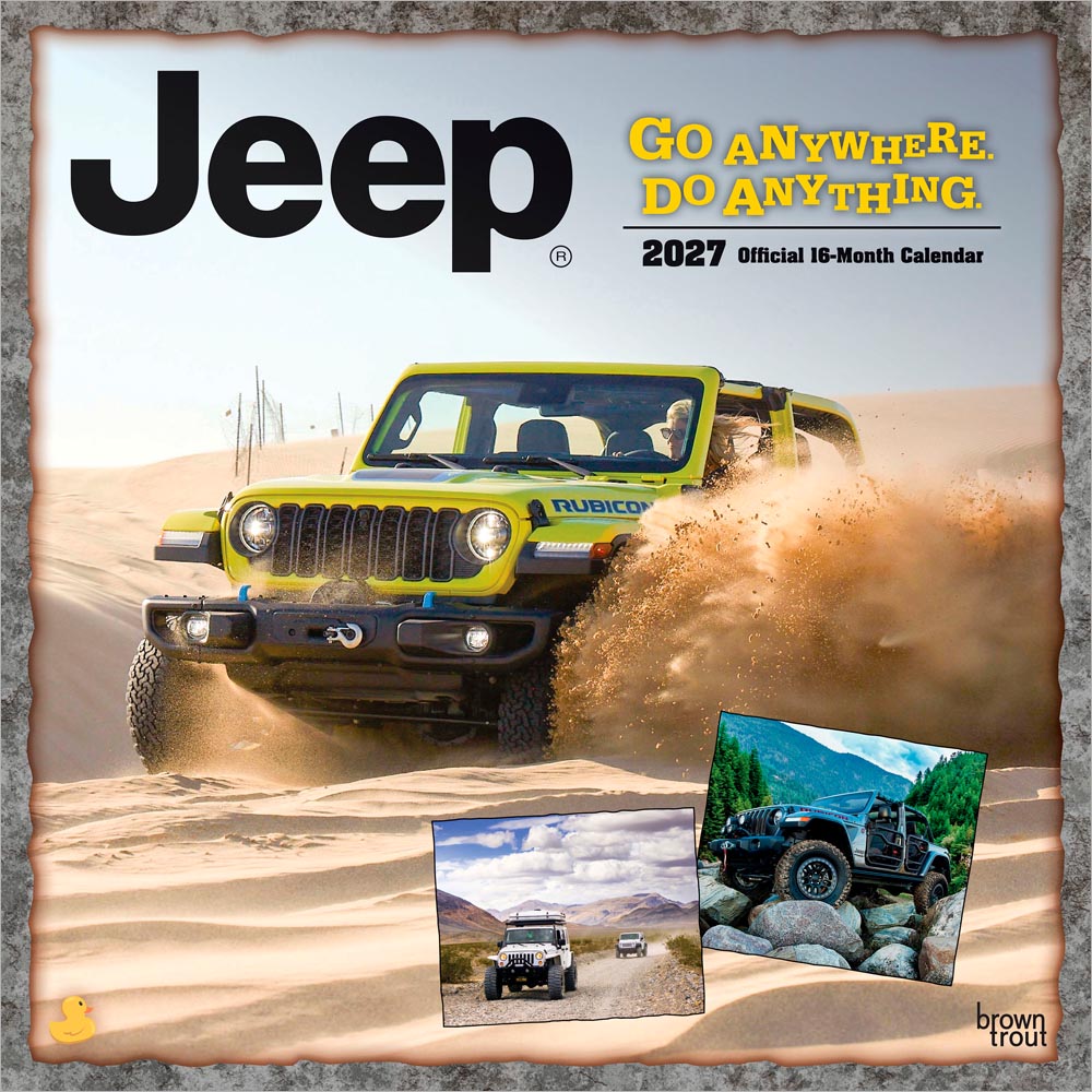 Jeep OFFICIAL | 2027 12 x 24 Inch (Hanging) Monthly Square Wall Calendar