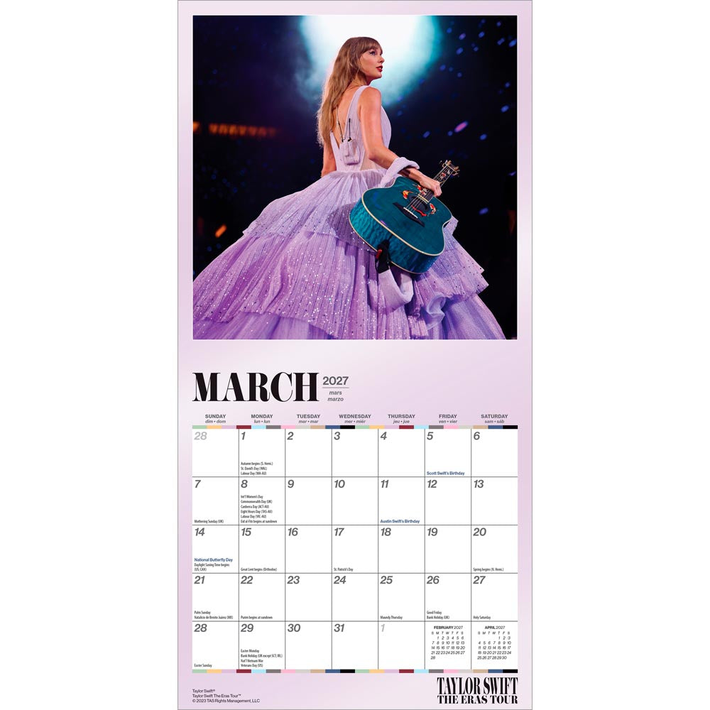 Taylor Swift OFFICIAL | 2027 7 x 14 Inch (Hanging) Monthly Mini Wall Calendar